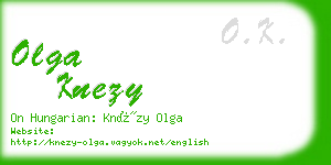 olga knezy business card